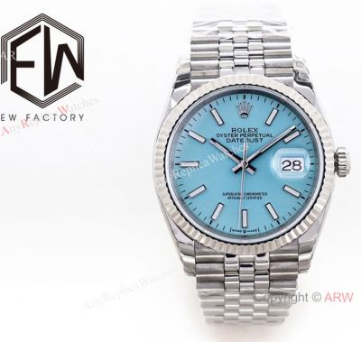 Rolex Datejust 36MM Baby Blue Jubilee Watch Cal3235 Men